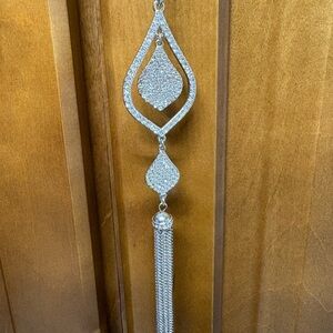 Macy's Silver Tassel Pendant Earrings